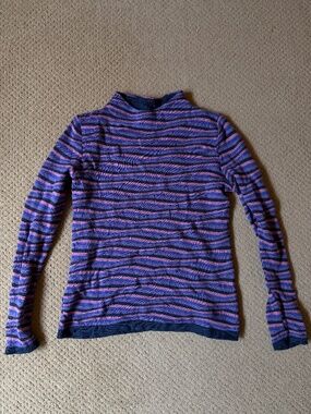 Purple and Pink Trippy Mockneck Sweater (Koret)